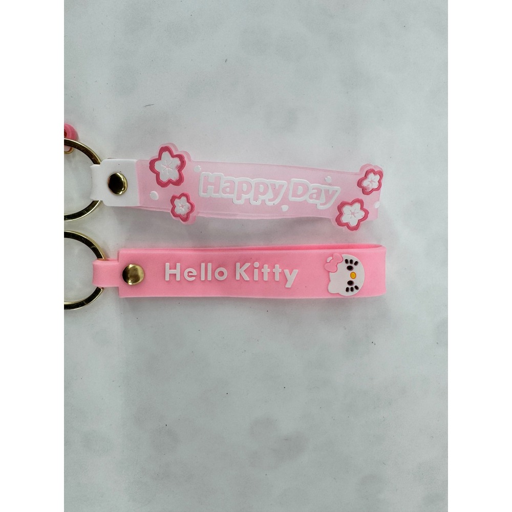 Sanrio Hello Kitty Cinnamoroll Pompompurin 3D Silicone Keychain Strap Set - Picture 3 of 4